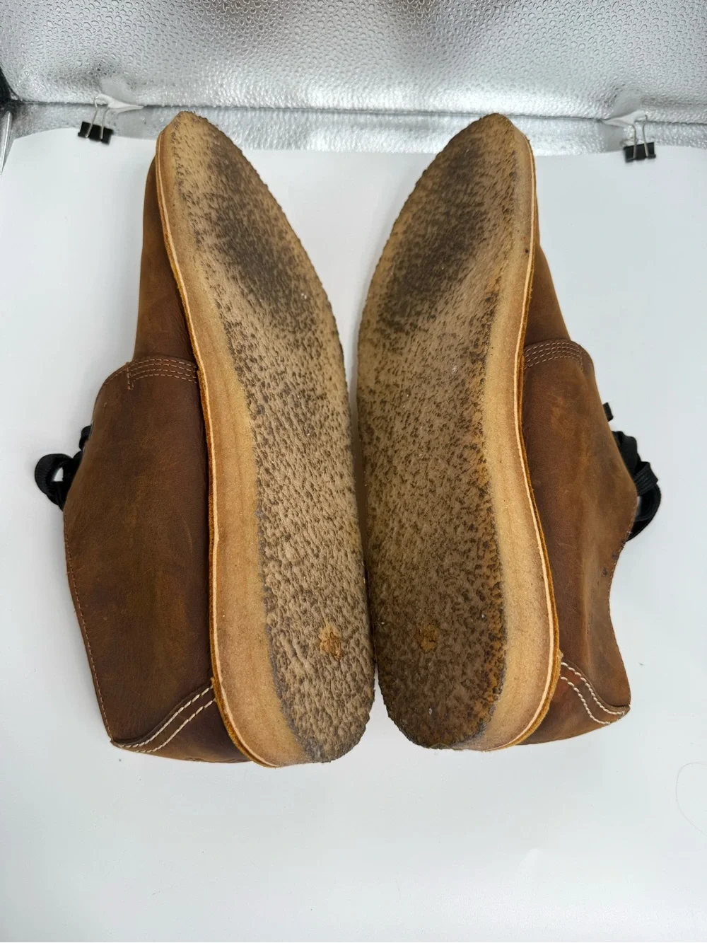 Clarks Desert Trek shoes leather crepe soles size 12